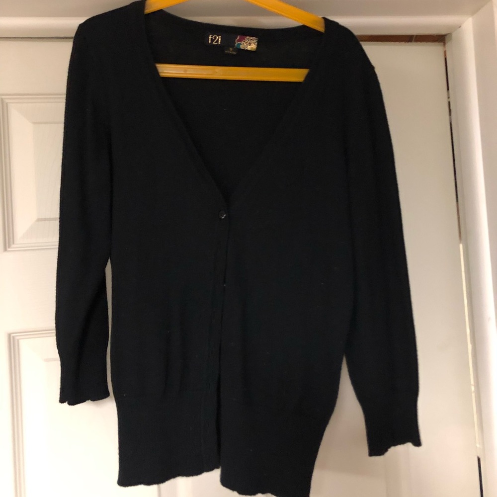 Forever 21 Black Cardigan sweater